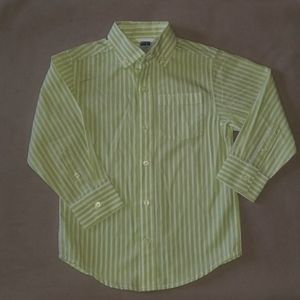 Gymboree Boy's Dress Shirt Size 3 Green and White